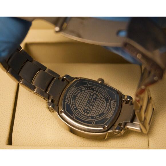 August Steiner Swiss Quartz Diamond Bezel Men’s Watch – Stainless Steel - Picture 6 of 6